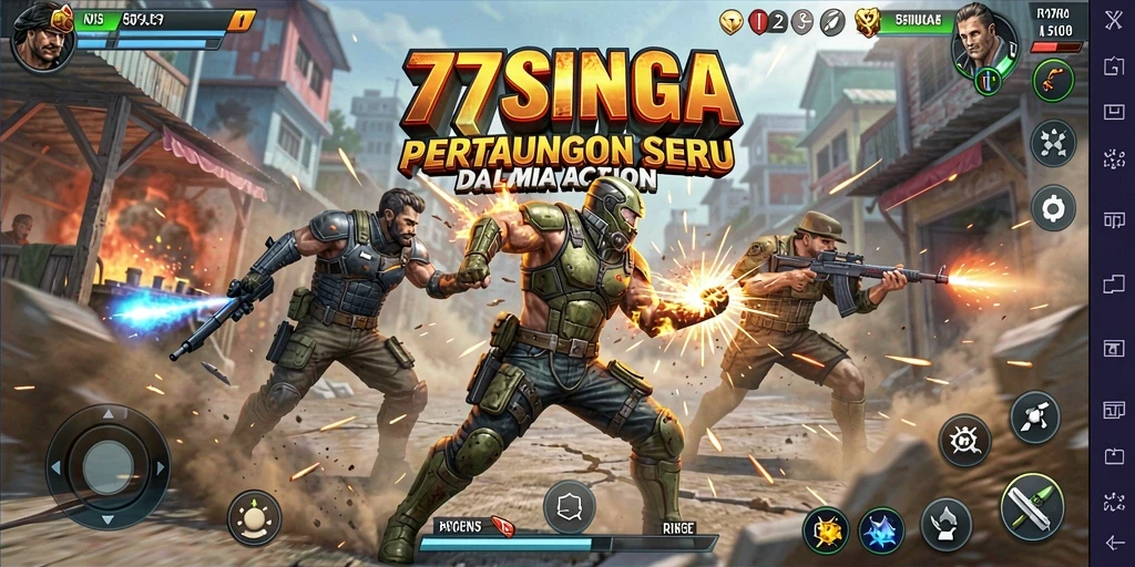 Gameplay action 77SINGA yang penuh aksi dan menegangkan.