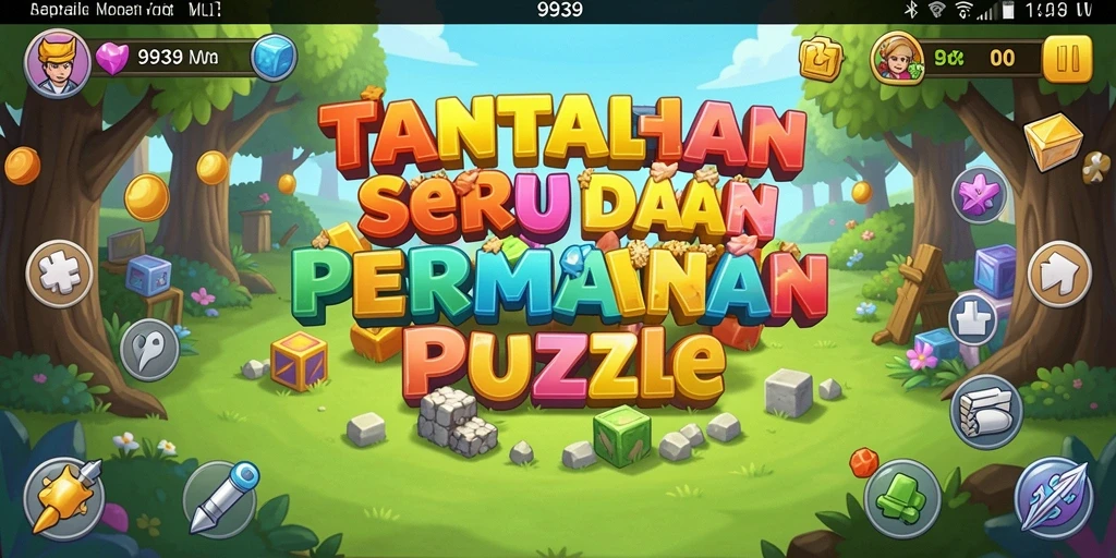 Screenshot menampilkan gameplay menarik dari game Puzzle 9939.