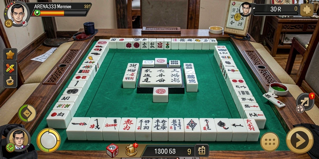 Screenshot utama ARENA333 menampilkan gameplay Mahjong yang menarik dan menantang.