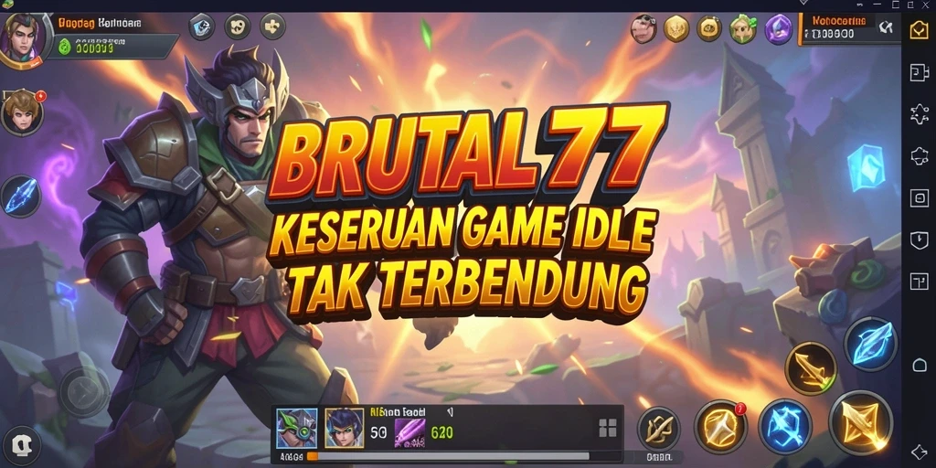 Tampilan gameplay <strong>BRUTAL77</strong> yang menarik dan interaktif.