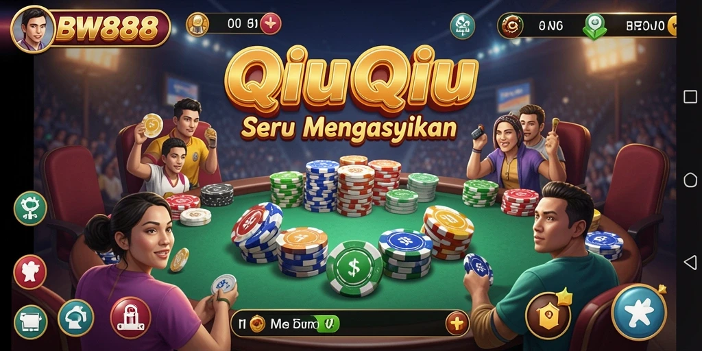 Tampilan gameplay QiuQiu yang seru dan menarik.