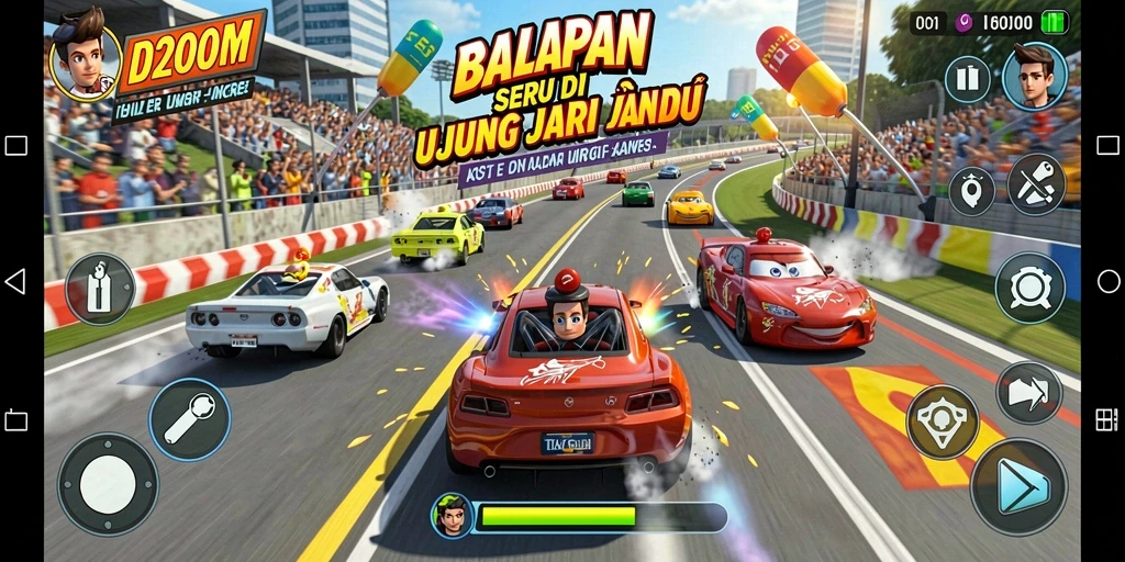 Tampilan gameplay menegangkan dan menarik dari D200M.