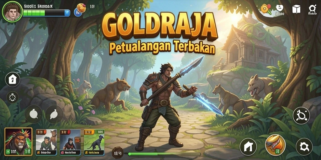 Gameplay mendebarkan dalam dunia terbuka GOLDRAJA yang menakjubkan.