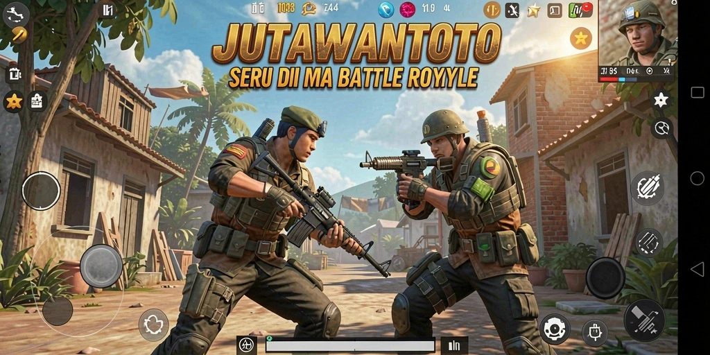 Gameplay mendebarkan di pulau pertempuran JUTAWANTOTO.