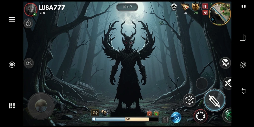 Screenshot LUSA777 menunjukkan gameplay menyeramkan dengan suasana yang mencekam.