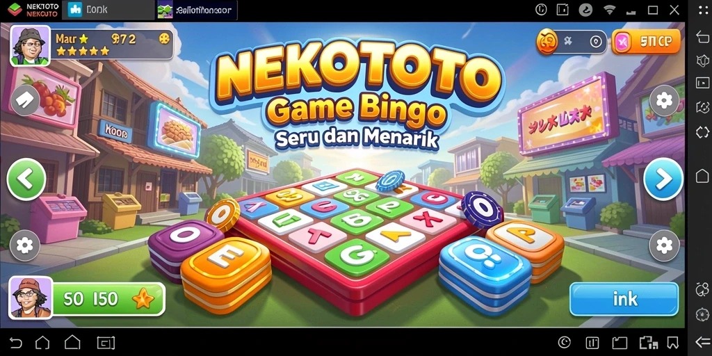 Tampilan gameplay seru Bingo di NEKOTOTO.
