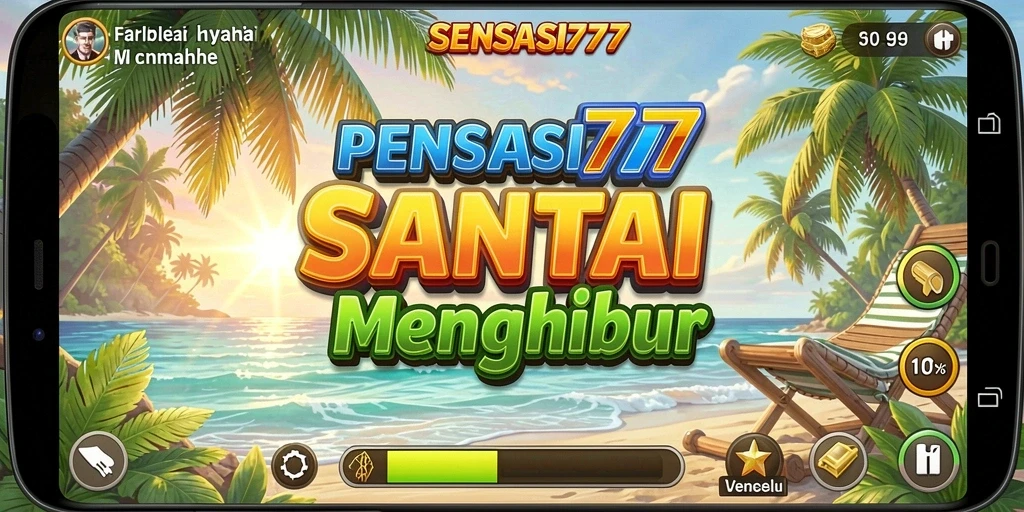 Tampilan gameplay SENSASI777 yang ceria dan menarik.