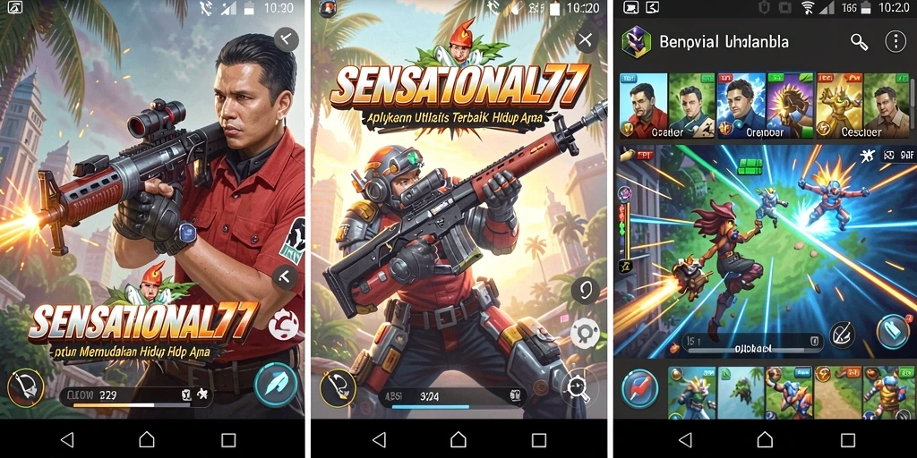 Tampilan antarmuka SENSATIONAL77 yang sederhana dan intuitif.