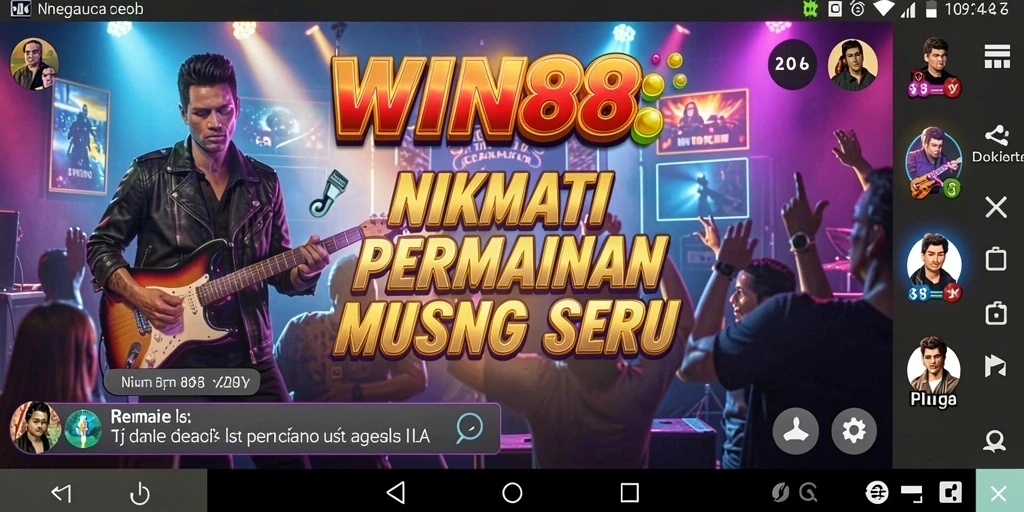 Tampilan gameplay WIN88 yang penuh warna dan energik.