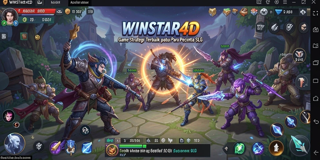 Gameplay mendebarkan dalam WINSTAR4D dengan strategi dan pertempuran.